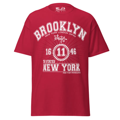 Brooklyn New York - Front Print in White - Men's Loose Fit