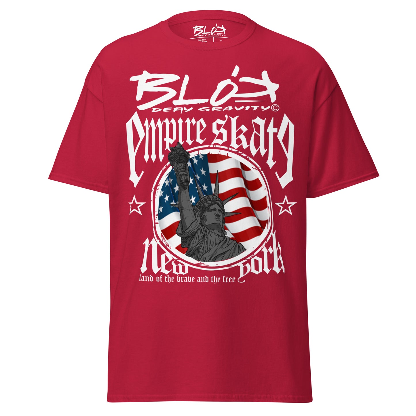 Empire Skate - New York - White Print - Men's Loose Fit