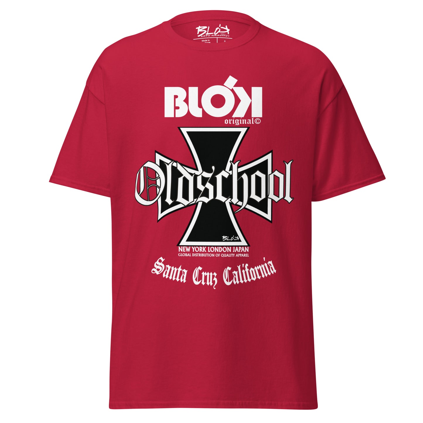 Iron Cross - White Front Print - Men's Loose Fit Graphic T-Shirt