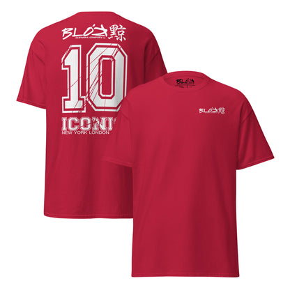 Iconic 10 - Front & Back Print - in White - Men's Loose Fit