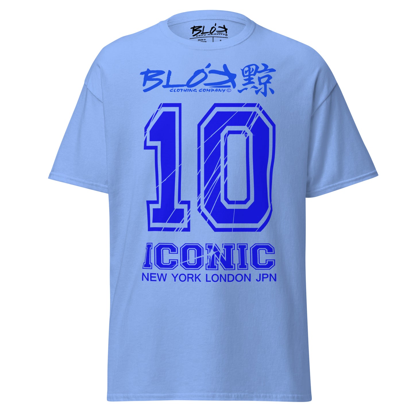 Iconic 10 - Front - Blue Print - Men's Loose Fit