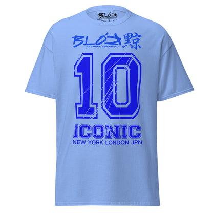Iconic 10 - Front - Blue Print - Men's Loose Fit