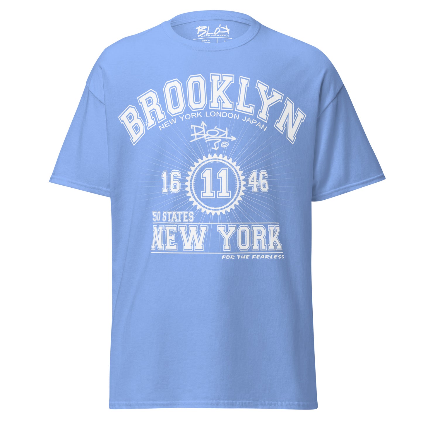 Brooklyn New York - Front Print in White - Men's Loose Fit
