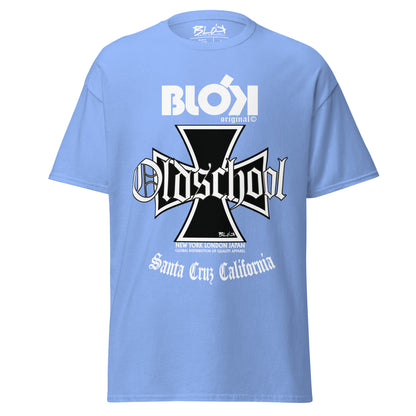 Old School Iron Cross - Front Print in White - Men's Loose Fit