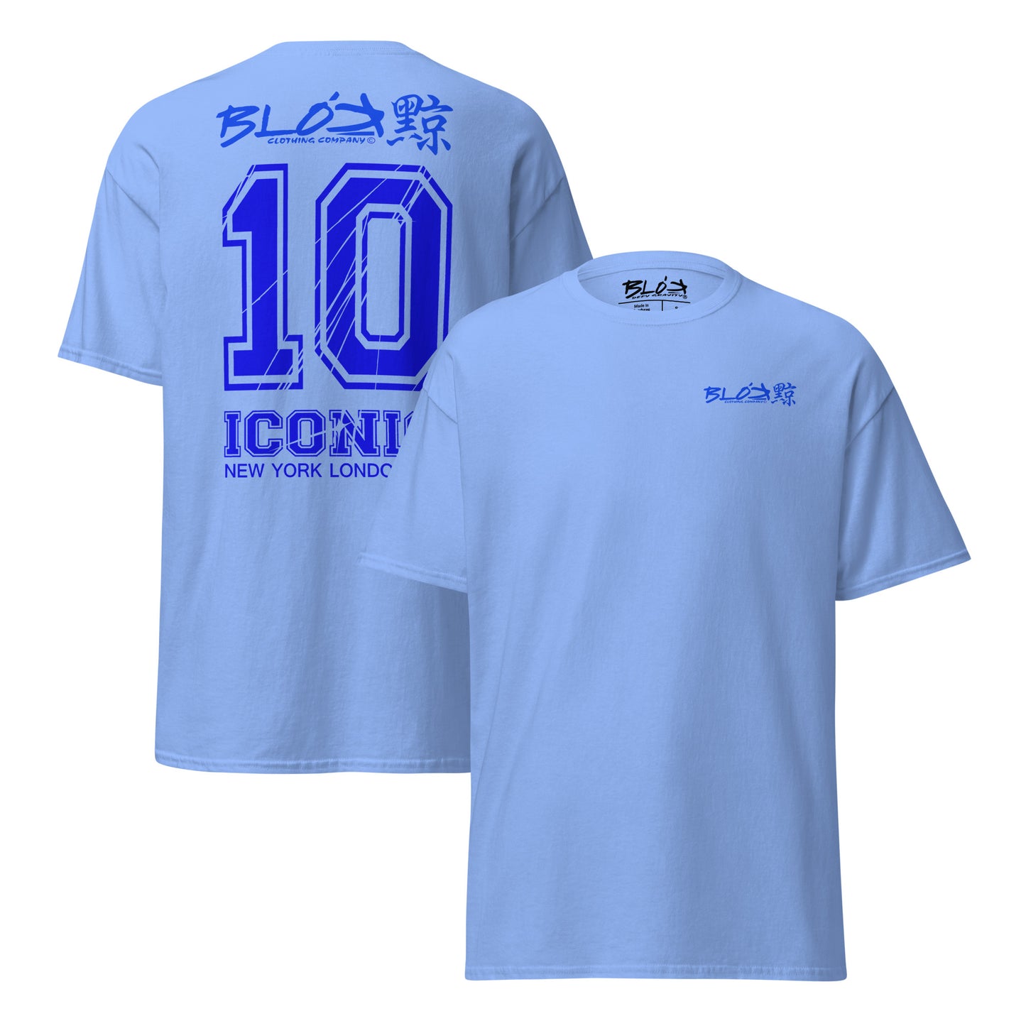 Iconic 10 - Front & Back Print - in Blue - Men's Loose Fit