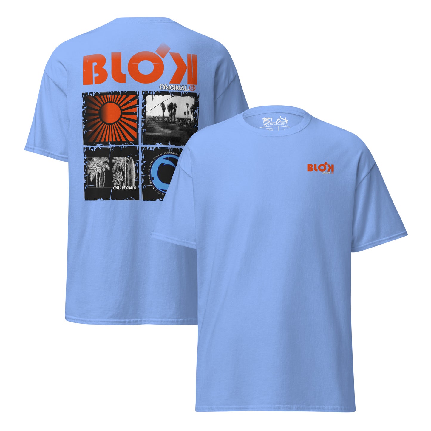 California Surf - Front & Back Print with Orange Logo - Men's Loose Fit