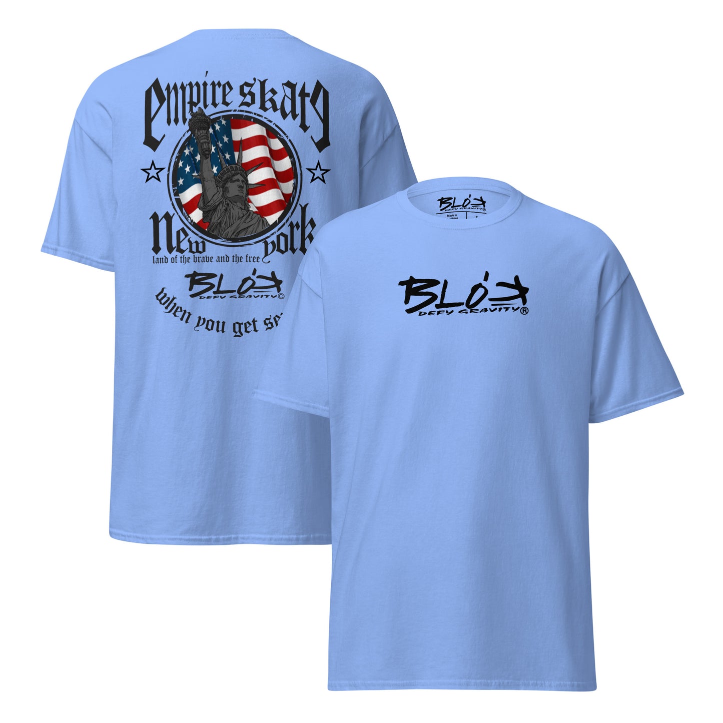 Empire Skate - New York - Back & Front Print - in Black - Men's Loose Fit