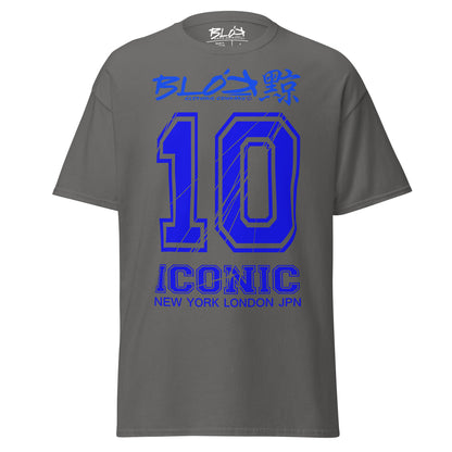 Iconic 10 - Front - Blue Print - Men's Loose Fit