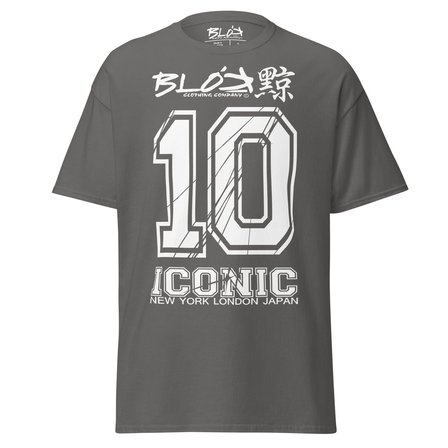 Iconic 10 - Front print - White print - Men's Loose Fit