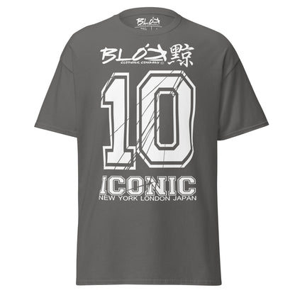 Iconic 10 - Front print - White print - Men's Loose Fit