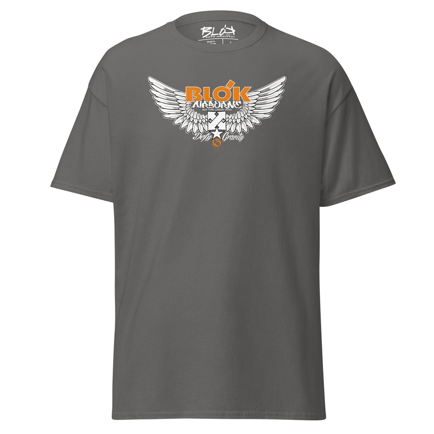 Airborne Wings - Front Print in Orange - Men's Loose Fit