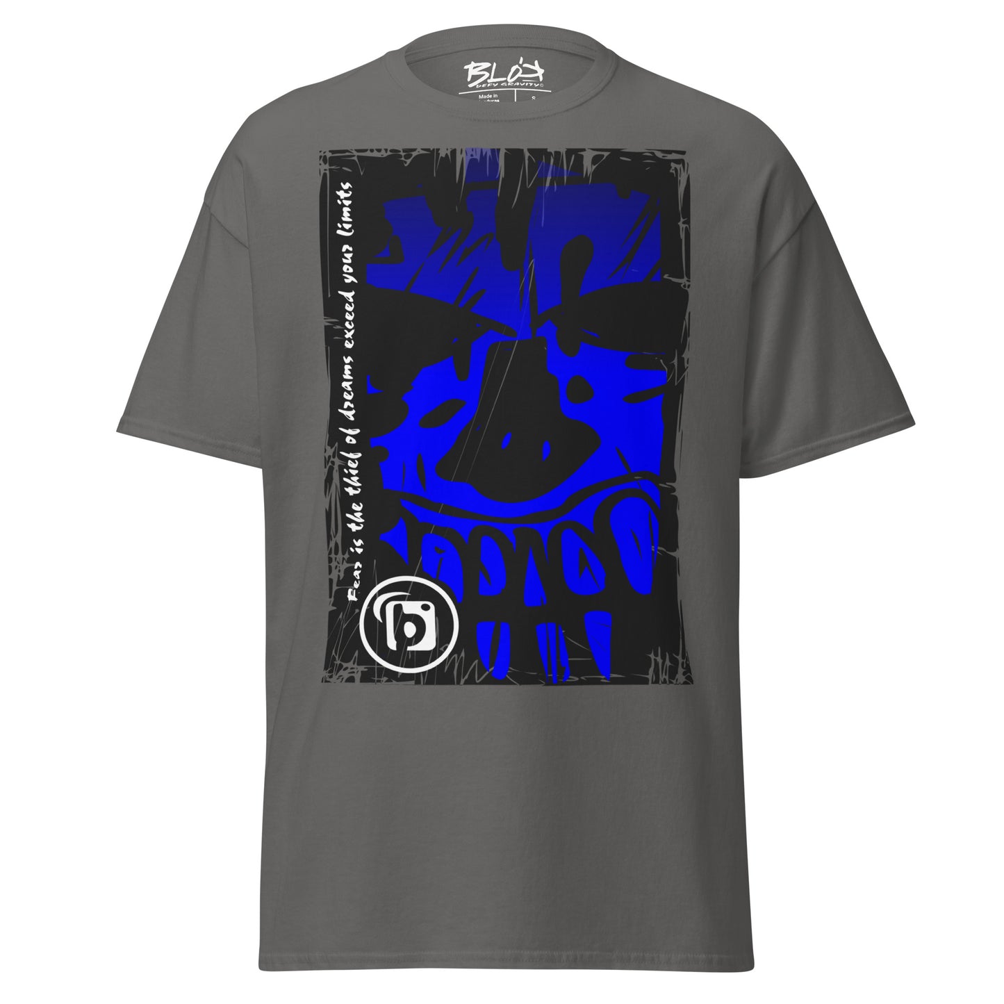Tiki Skull - Front Print - in Blue - Men's Loose Fit
