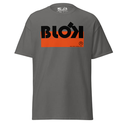 Blok Stripe - Front Print - in Orange & Black - Men's Loose Fit
