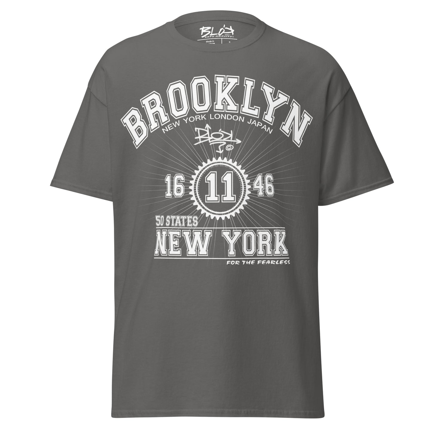 Brooklyn New York - Front Print in White - Men's Loose Fit