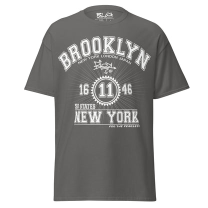 Brooklyn New York - Front Print in White - Men's Loose Fit