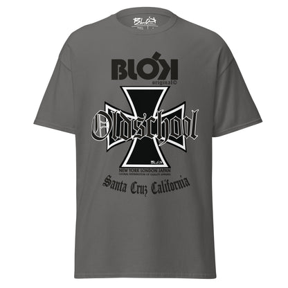 Old School Iron Cross - Front Print in Black - Men's Loose Fit