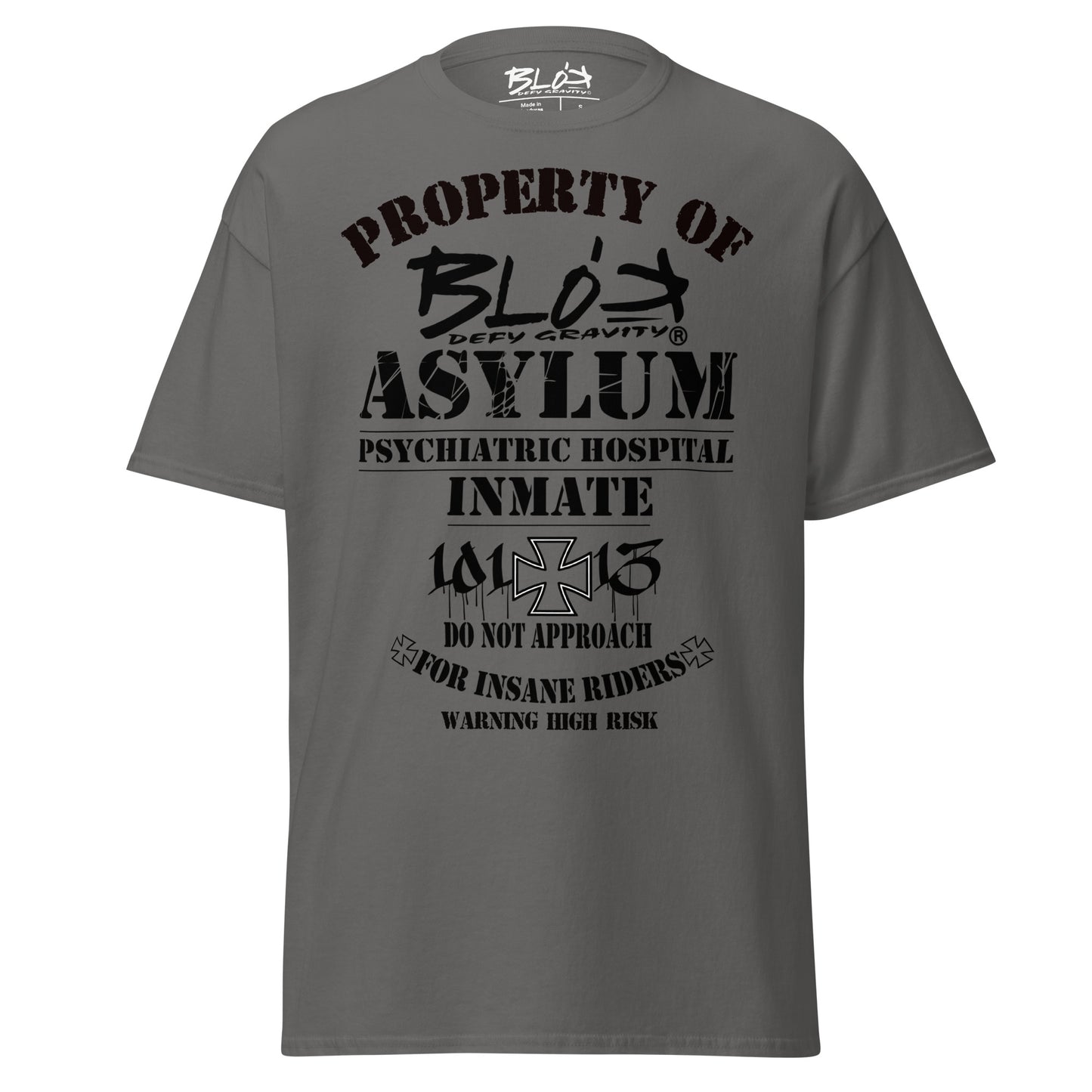 Asylum Inmate - Front Print - in Black - Men's Loose Fit