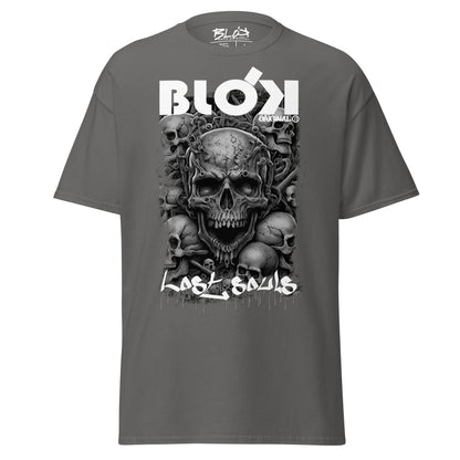 Lost Souls - Front & Back Print - in White & Grey - Men's Loose Fit