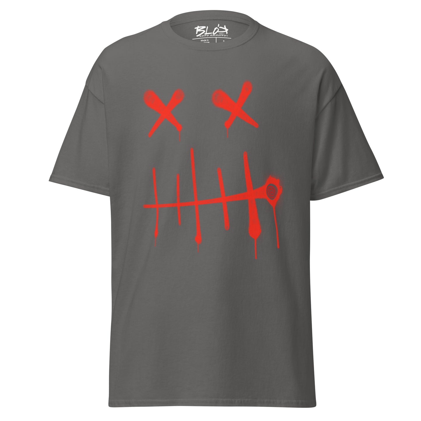 Stitch  - Front Print in Red - Men's Loose Fit Graphic T-Shirt