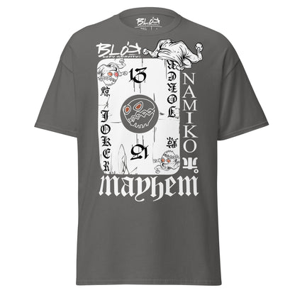 Poker Face - Front Print - in White - Men's Loose Fit Graphic T-Shirt