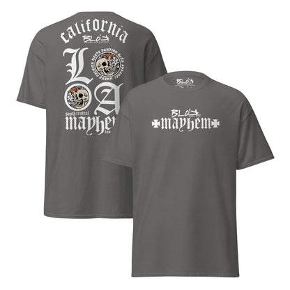 L.A Mayhem - Front & Back Print - in White - Men's Loose Fit