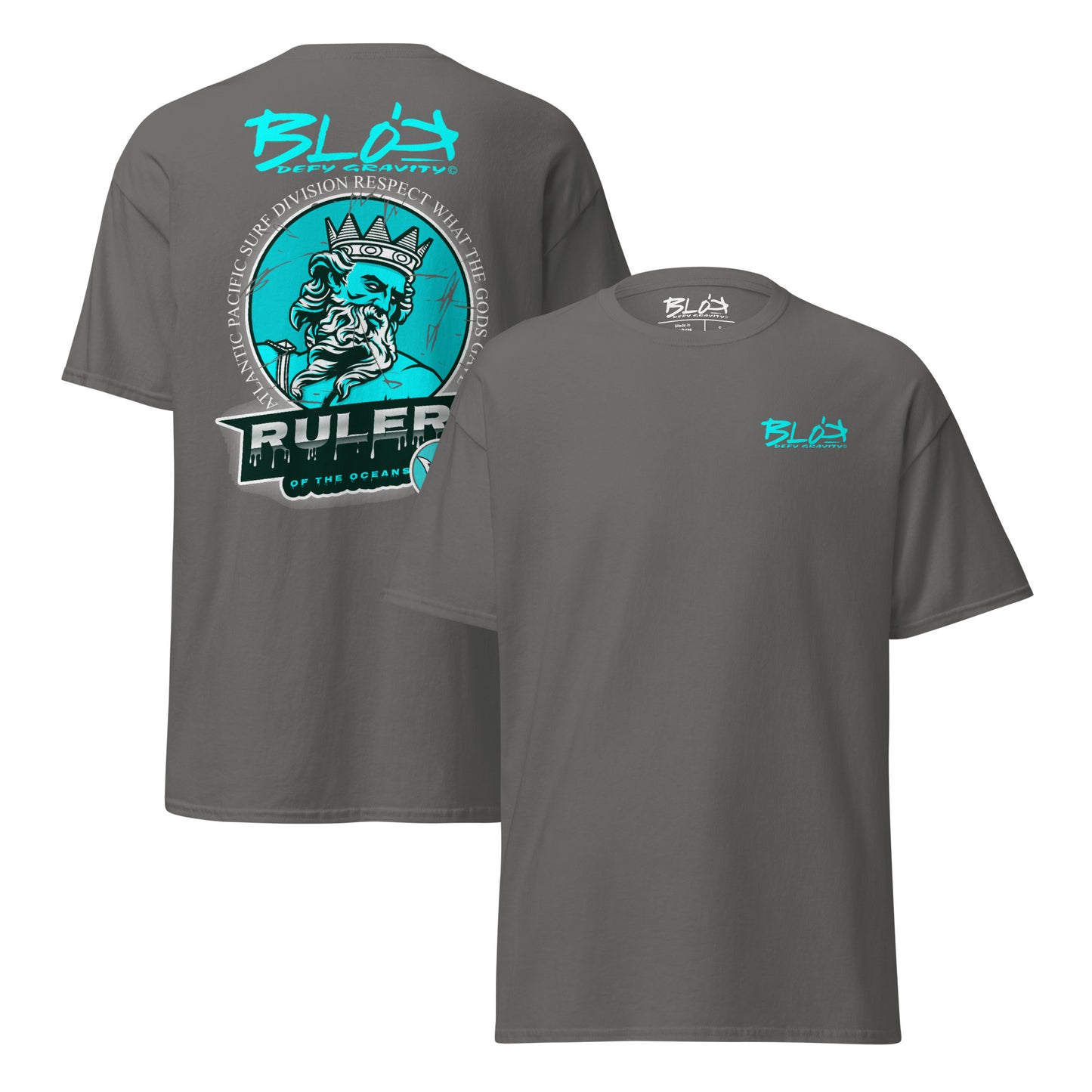 Ruler of the Oceans - Back and Print - in Turquoise - Men's Loose Fit