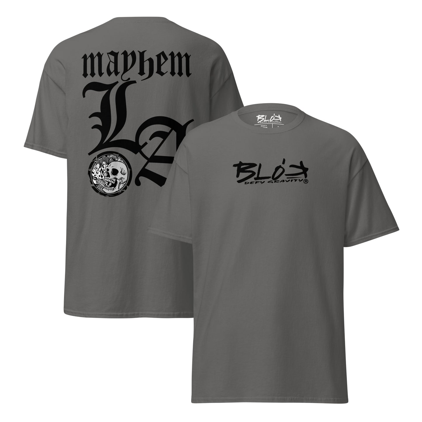 Mayhem - Front & Back Print - in Black - Men's Loose Fit