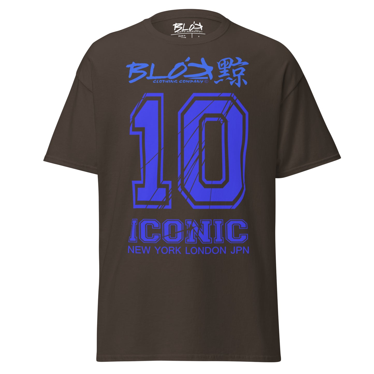 Iconic 10 - Front - Blue Print - Men's Loose Fit