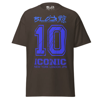 Iconic 10 - Front - Blue Print - Men's Loose Fit