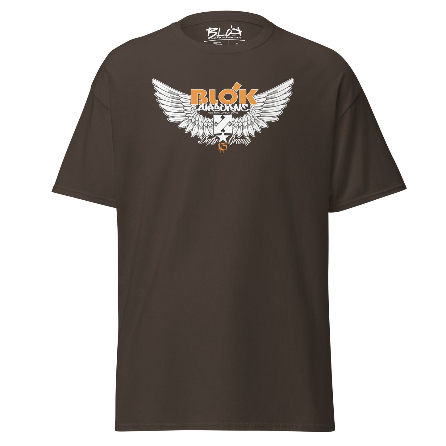 Airborne Wings - Front Print in Orange - Men's Loose Fit
