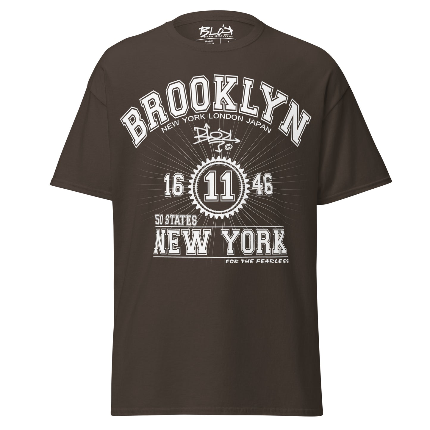 Brooklyn New York - Front Print in White - Men's Loose Fit
