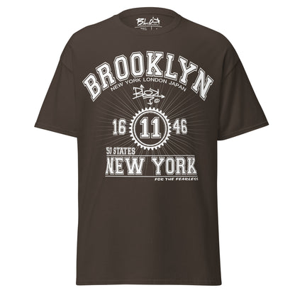 Brooklyn New York - Front Print in White - Men's Loose Fit