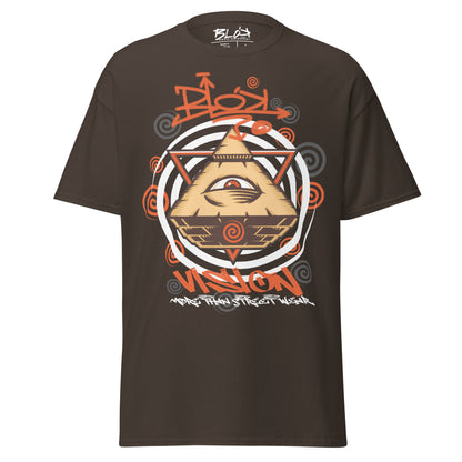 Pyramid Vision - Front Print in Orange - Men's Loose Fit