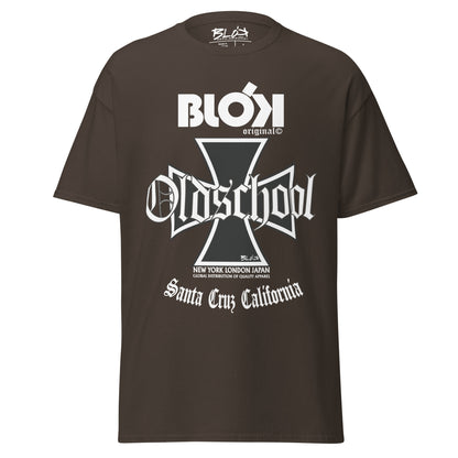 Old School Iron Cross - Front Print in White - Men's Loose Fit