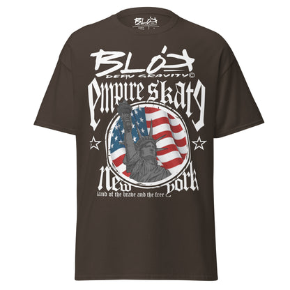 Empire Skate - New York - White Print - Men's Loose Fit