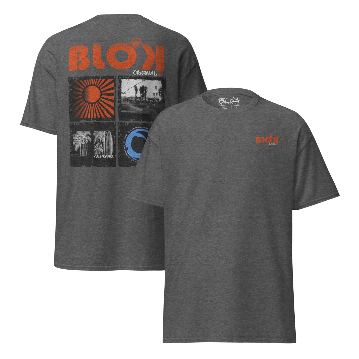 California Surf - Front & Back Print with Orange Logo - Men's Loose Fit
