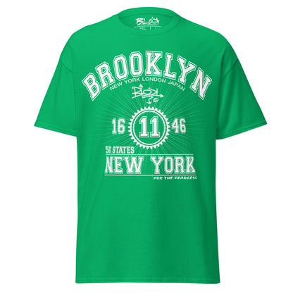 Brooklyn New York - Front Print in White - Men's Loose Fit