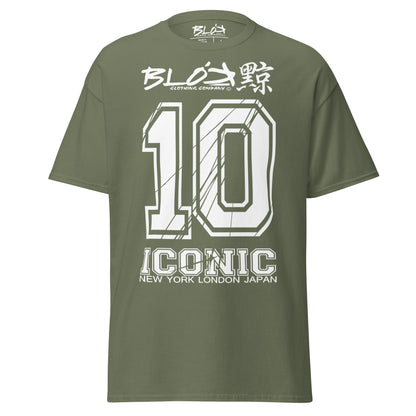 Iconic 10 - Front print - White print - Men's Loose Fit