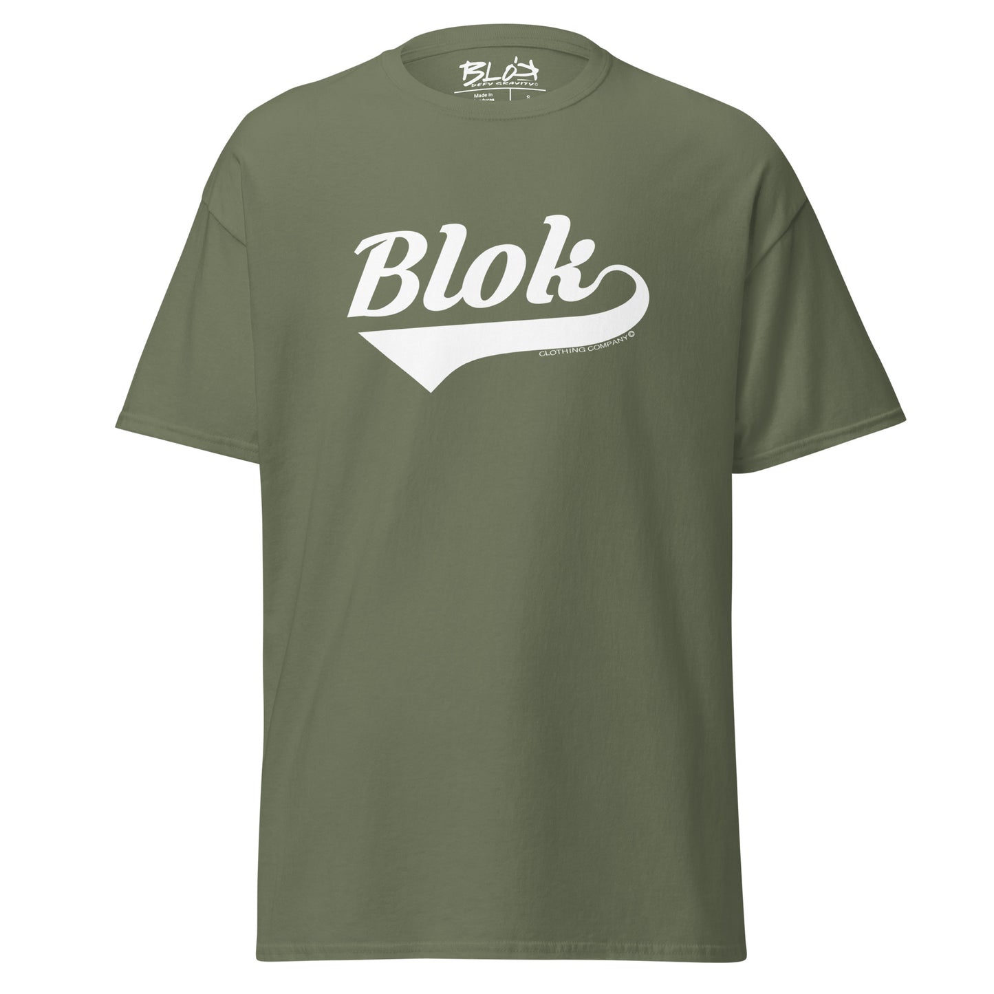 Blok Classic - Front Print - in White - Men's Loose Fit