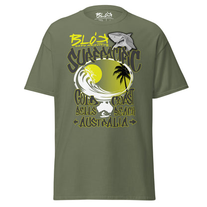 Gold Coast - Front Print - with Yellow Logo - Men's Loose Fit