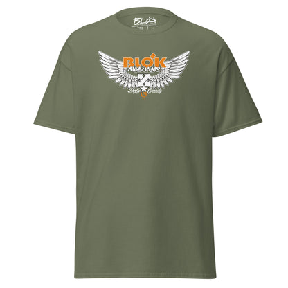 Airborne Wings - Front Print in Orange - Men's Loose Fit