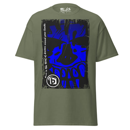 Tiki Skull - Front Print - in Blue - Men's Loose Fit