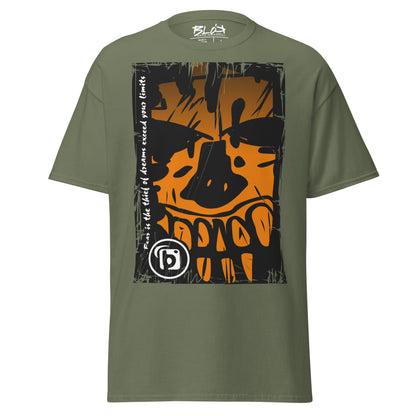 Tiki Skull - Front Print - in Orange - Men's Loose Fit