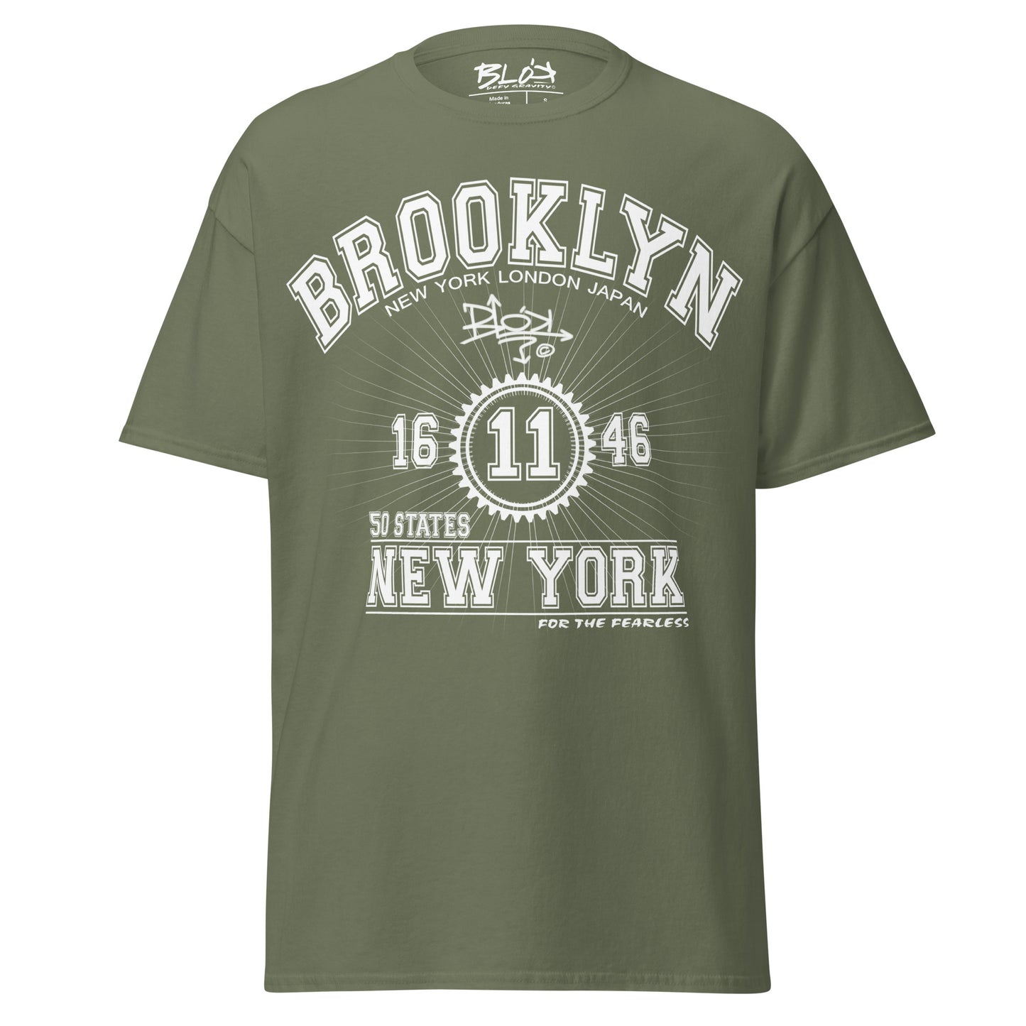 Brooklyn New York - Front Print in White - Men's Loose Fit
