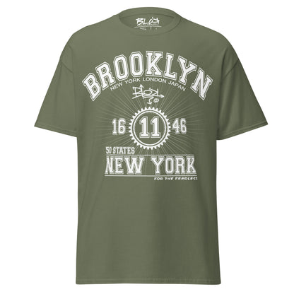 Brooklyn New York - Front Print in White - Men's Loose Fit