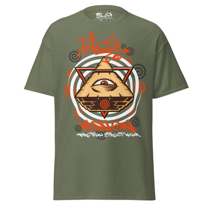 Pyramid Vision - Front Print in Orange - Men's Loose Fit