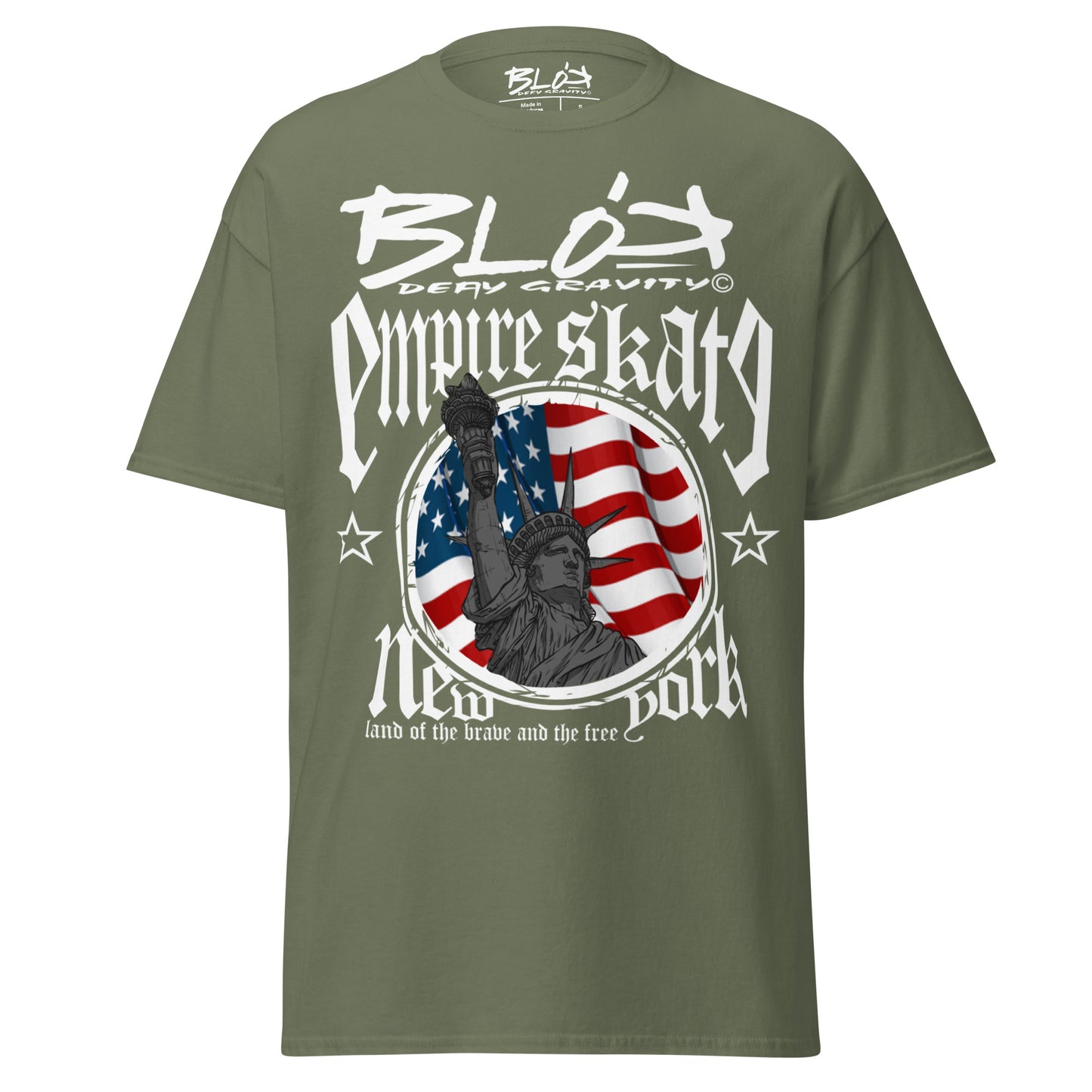 Empire Skate - New York - White Print - Men's Loose Fit