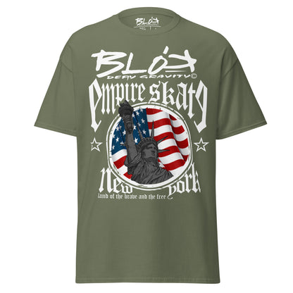 Empire Skate - New York - White Print - Men's Loose Fit