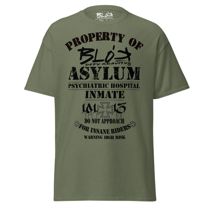 Asylum Inmate - Front Print - in Black - Men's Loose Fit