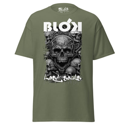 Lost Souls - Front & Back Print - in White & Grey - Men's Loose Fit